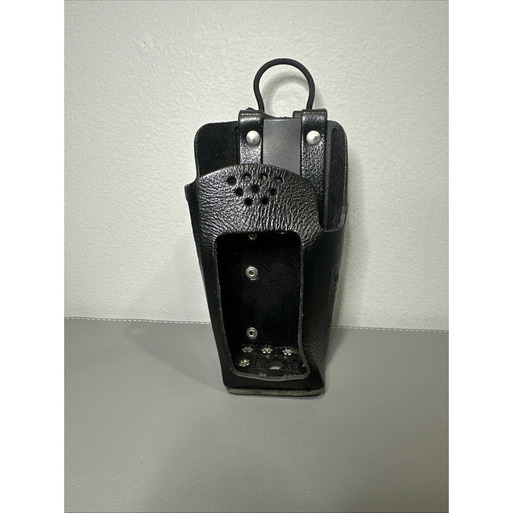 Harris P7300/XG-25/XG-75 DTMF Hard Leather two way radio swivel case holder Used